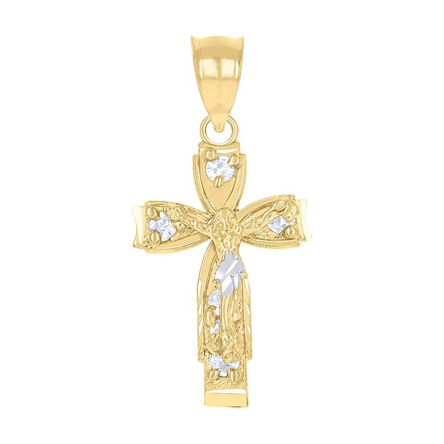 10Kt Gold Cz Pendant