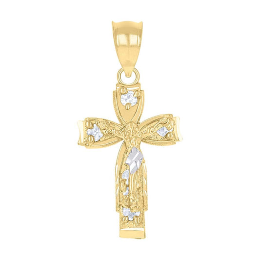 10Kt Gold Cz Pendant
