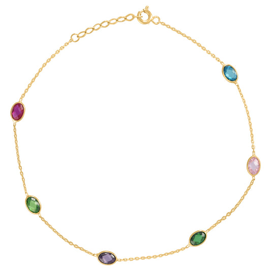 14kt Gold Anklet 10"