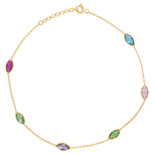 14kt Gold Anklet 10"