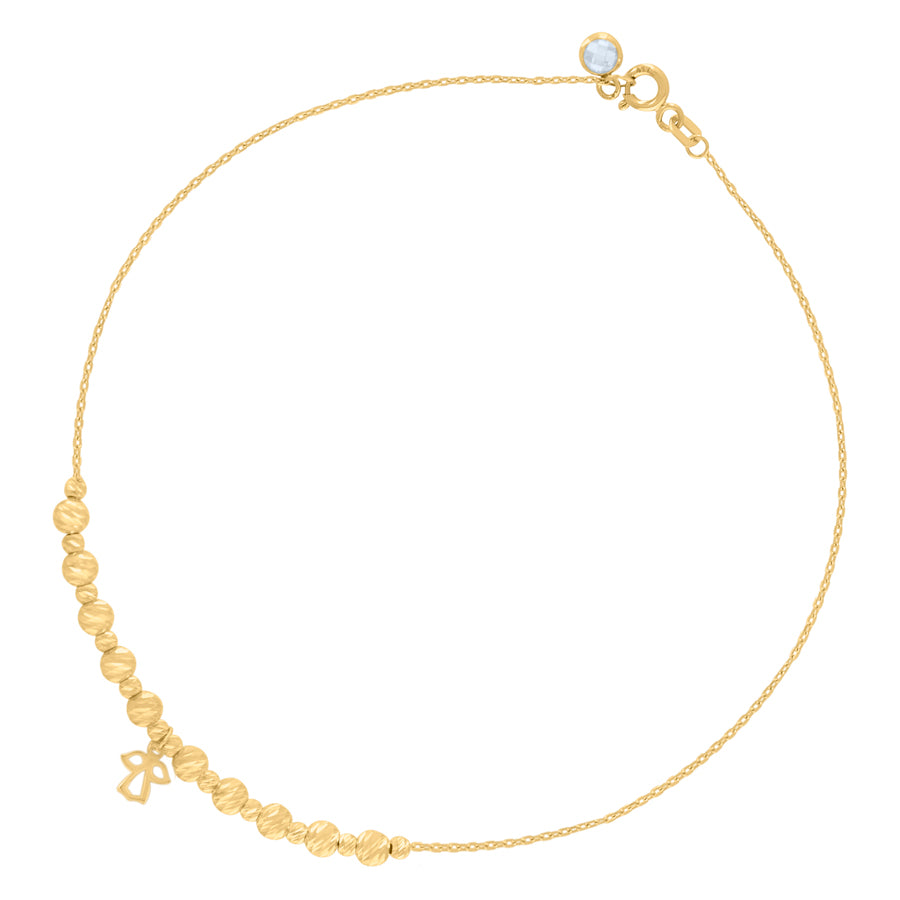 10Kt Gold Turkish Anklet 10"