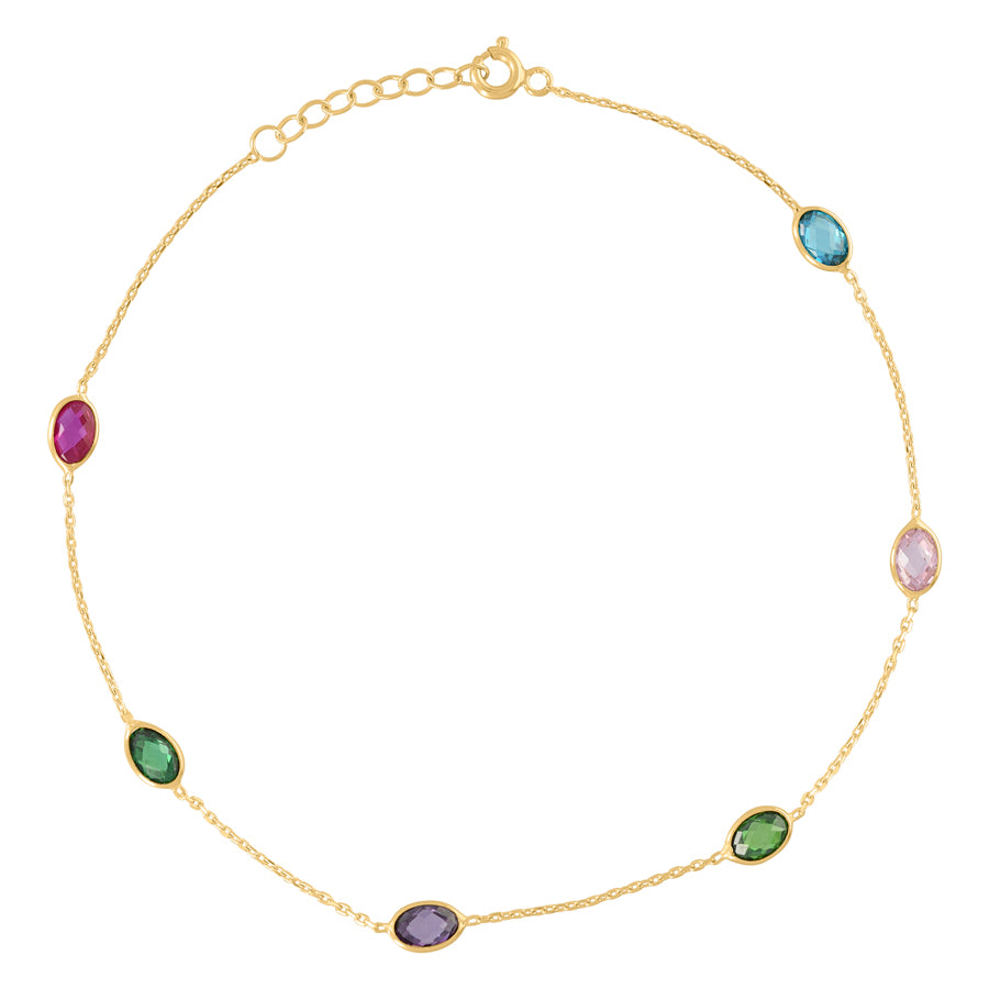 10Kt  Gold Anklet 10"