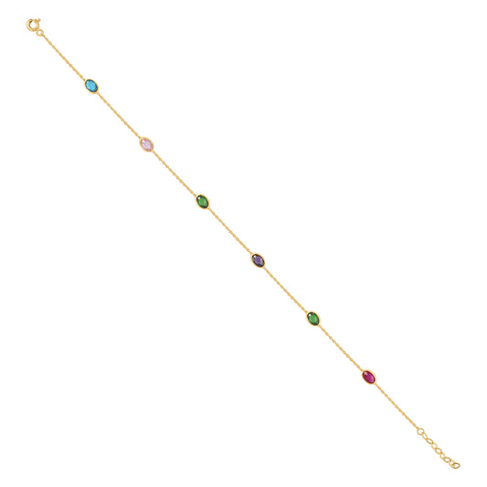 10Kt  Gold Anklet 10"