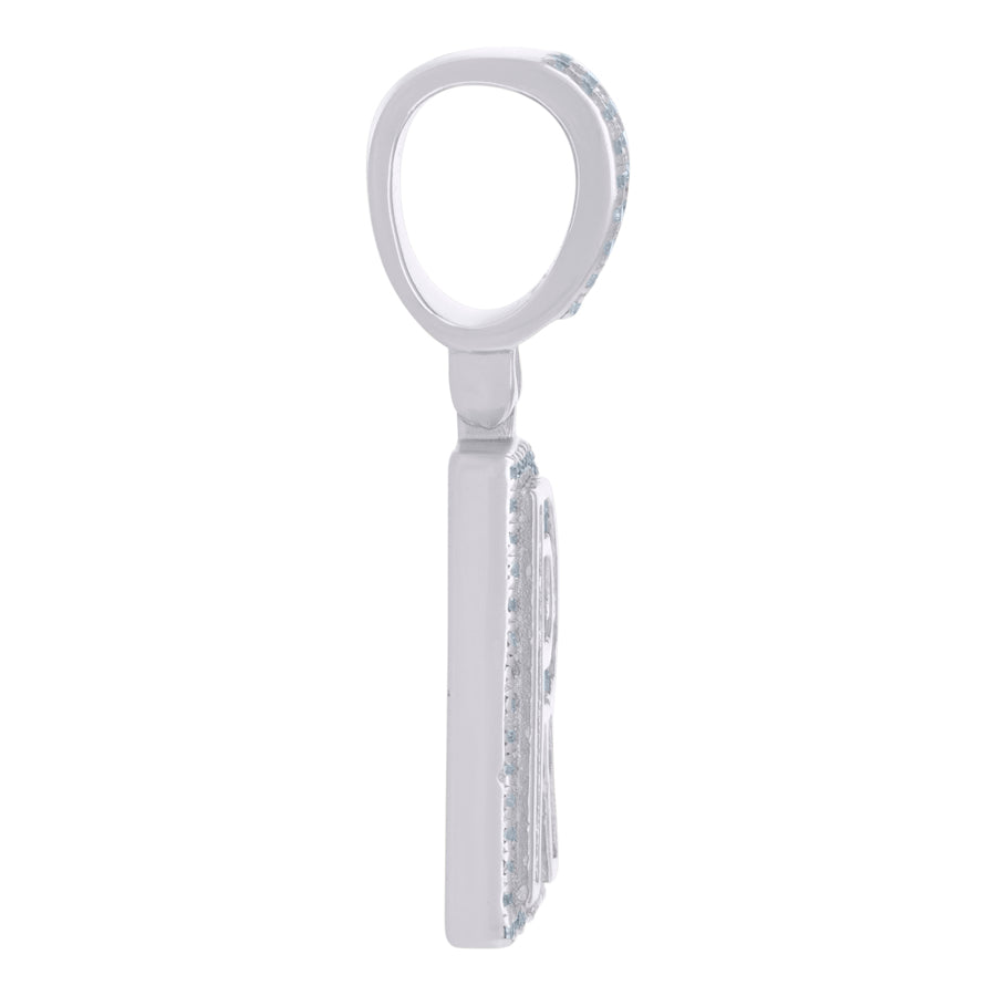 925 Sterling Silver Cz Pendant Initial R