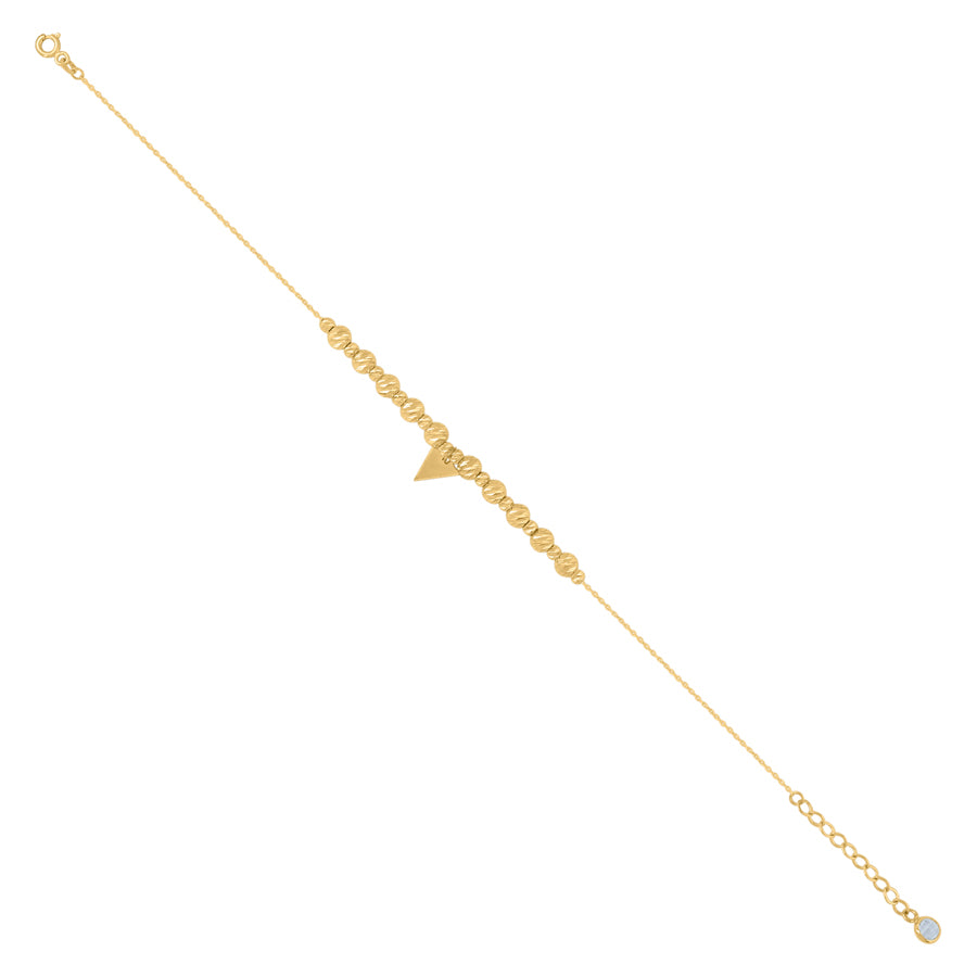 10Kt Gold Turkish Anklet 8"
