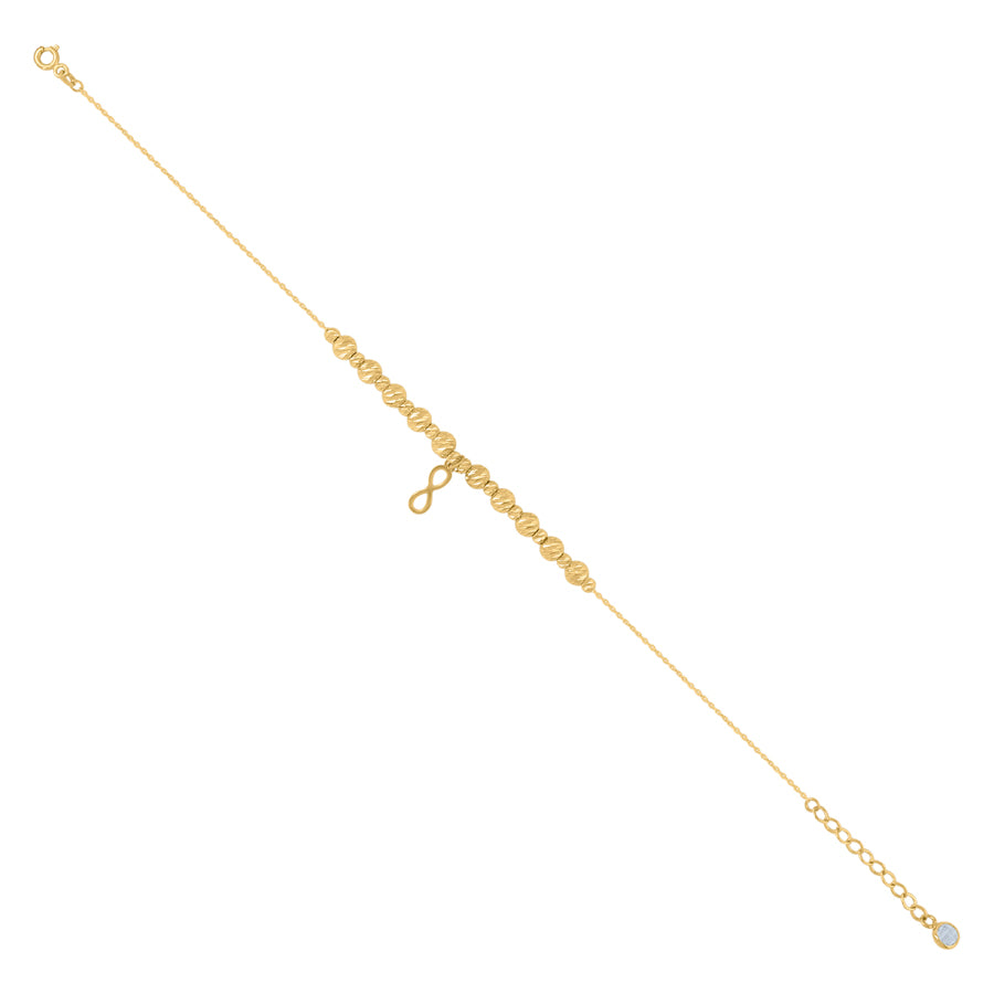 10Kt Gold Turkish Anklet 8"