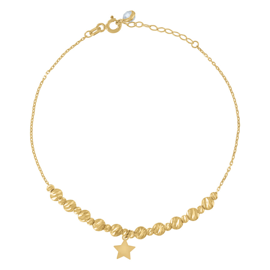 10Kt Gold Turkish Anklet 8 "
