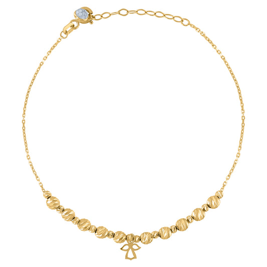 10Kt Gold Turkish Anklet 8"