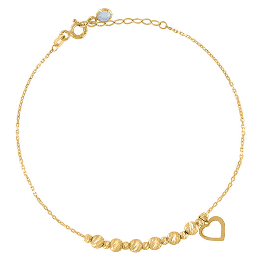 10Kt Gold Turkish Anklet 8 "