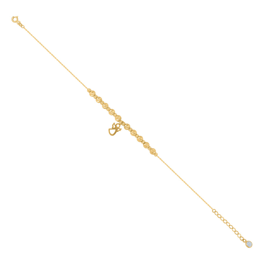 10Kt Gold Turkish Anklet 8"
