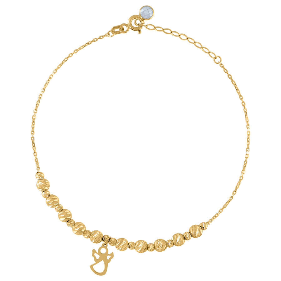 10Kt Gold Turkish Anklet 8"