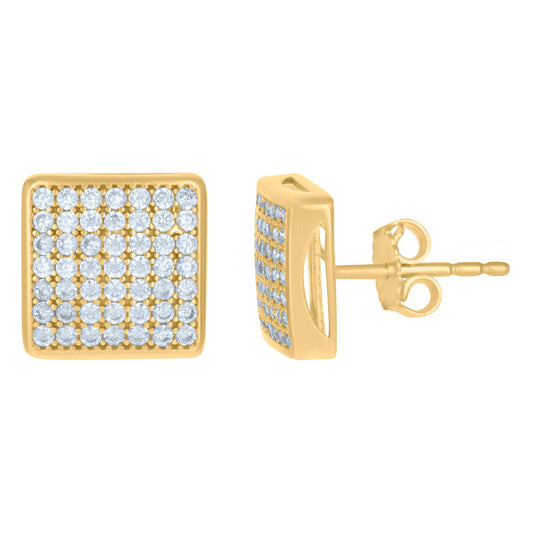 10Kt Gold Turkish Cz Earrings