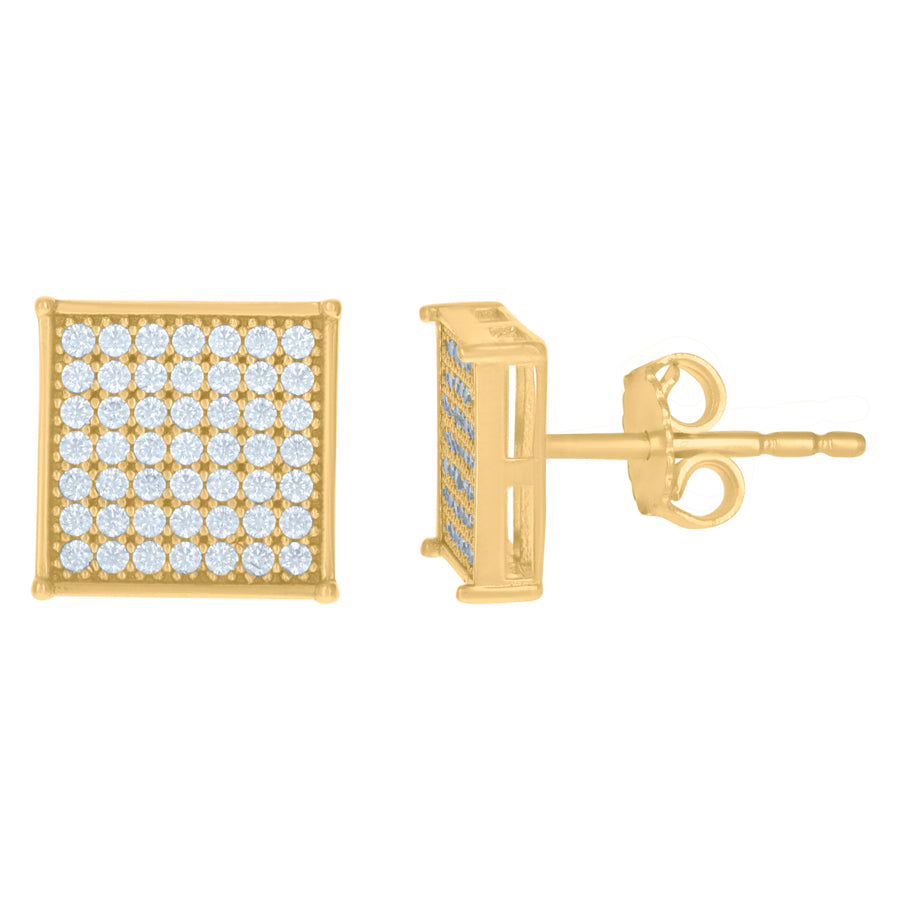 10Kt Gold Turkish Cz Earrings