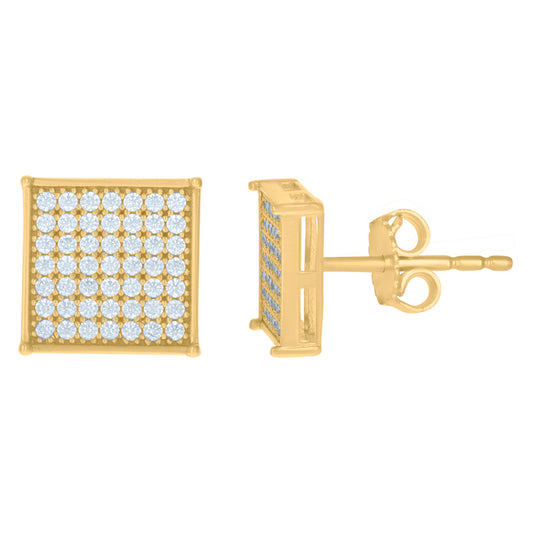 10Kt Gold Turkish Cz Earrings