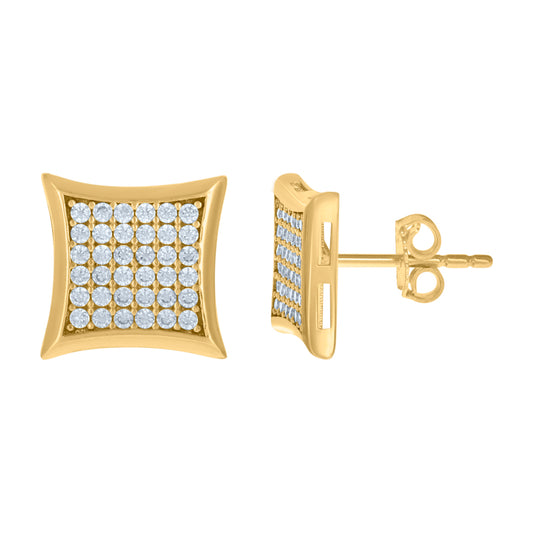 10Kt Gold Turkish Cz Earrings