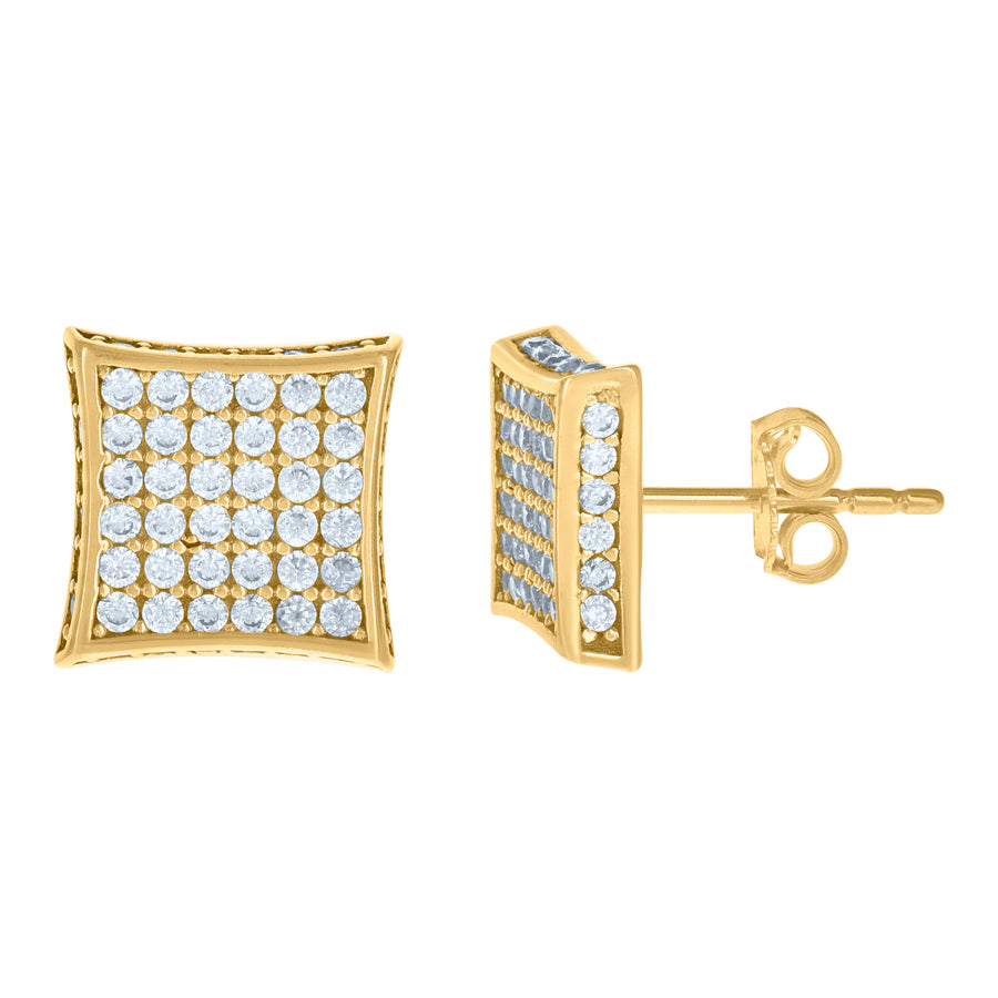 10Kt Gold Turkish Cz Earrings