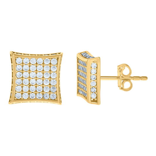 10Kt Gold Turkish Cz Earrings