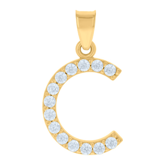 10Kt Gold Initial Letter Pendant "C"
