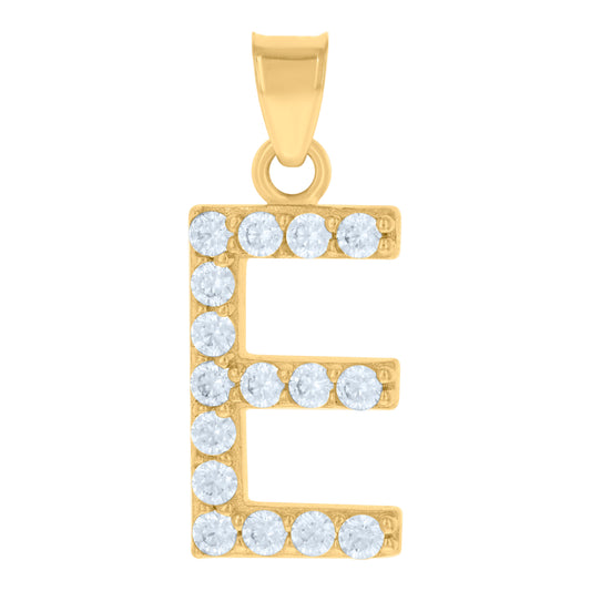 10Kt Gold Initial Letter Pendant "E"
