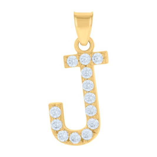 10Kt Gold Initial Letter Pendant "J"