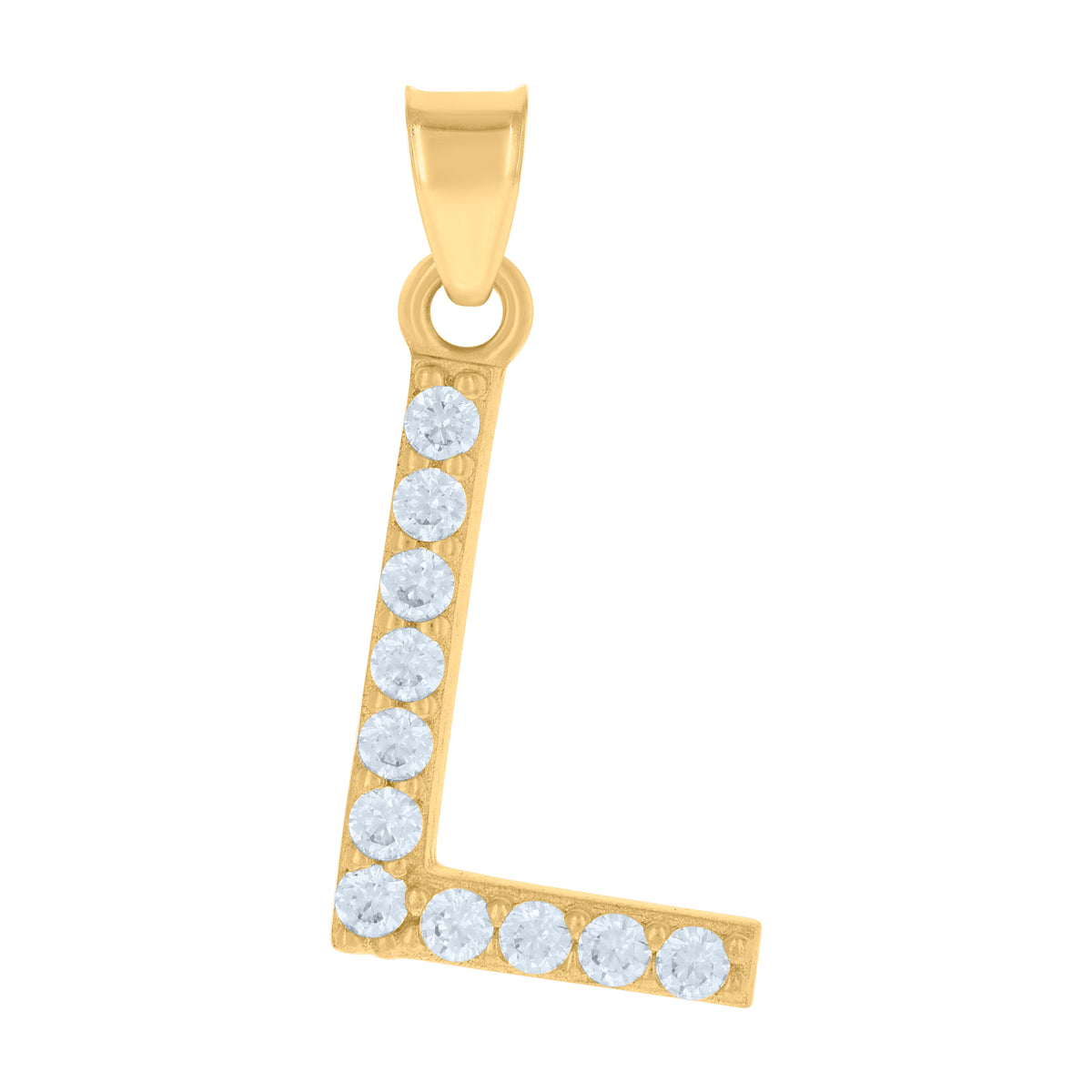10Kt Gold Initial Letter Pendant "L"