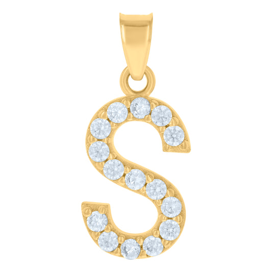10Kt Gold Initial Letter Pendant "S"