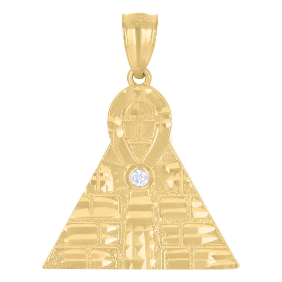 10Kt Gold Cz Pendant
