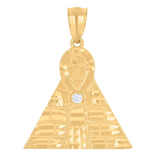 10Kt Gold Cz Pendant