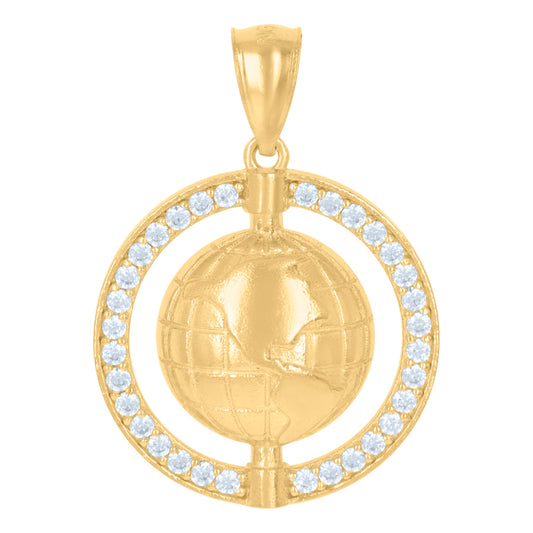 10Kt Gold Cz Pendant