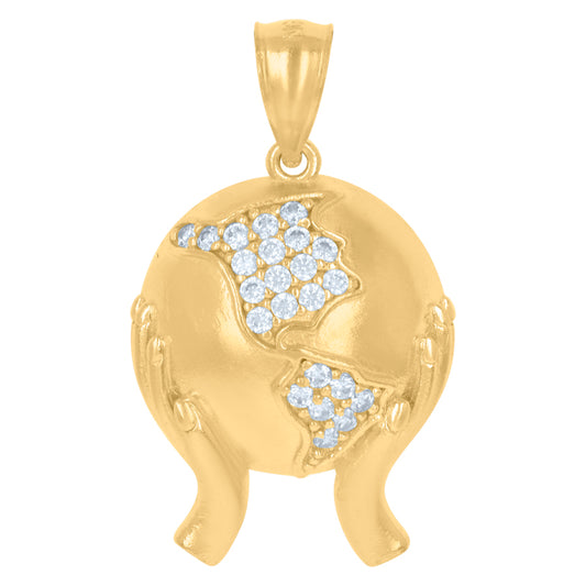 10Kt Gold Cz Pendant
