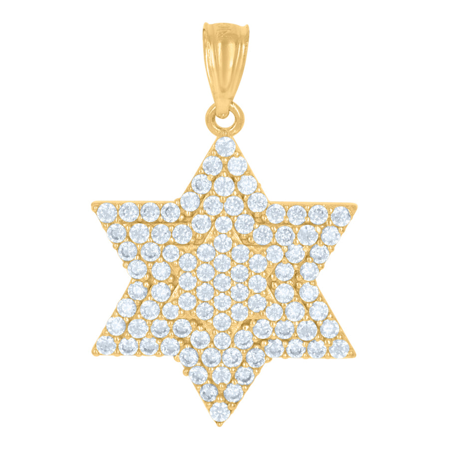 10Kt Gold Cz Pendant