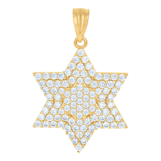 10Kt Gold Cz Pendant