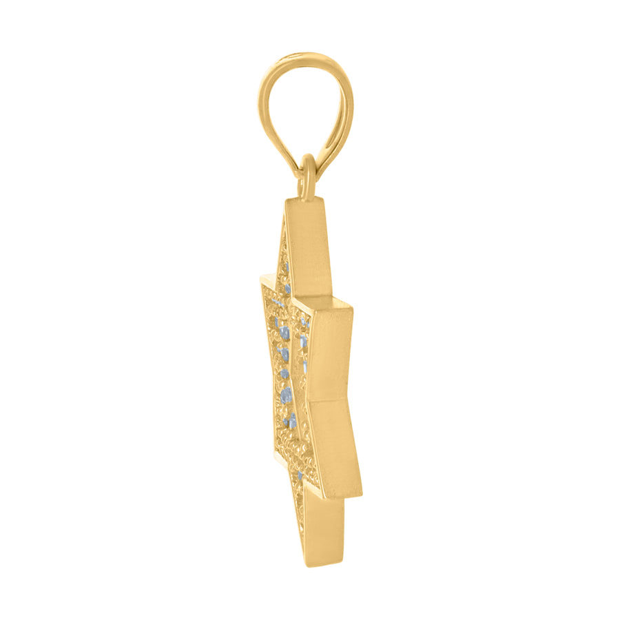 10Kt Gold Cz Pendant