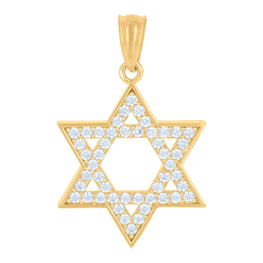 10Kt Gold Cz Pendant