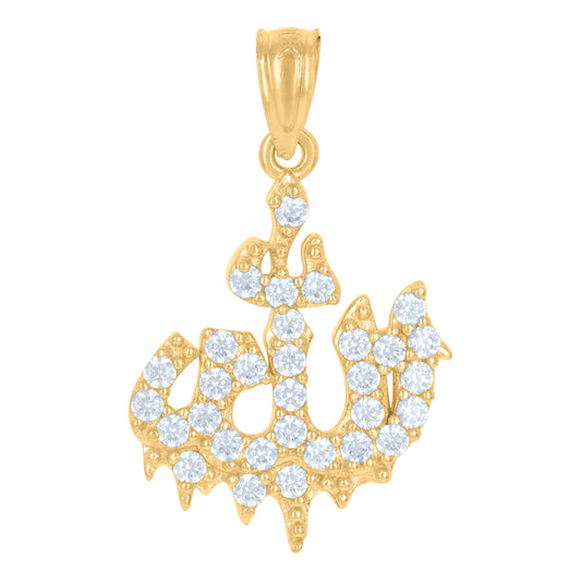 10Kt Gold Cz Pendant