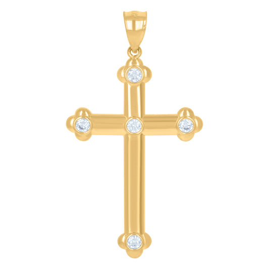 10Kt Gold Cz Pendant