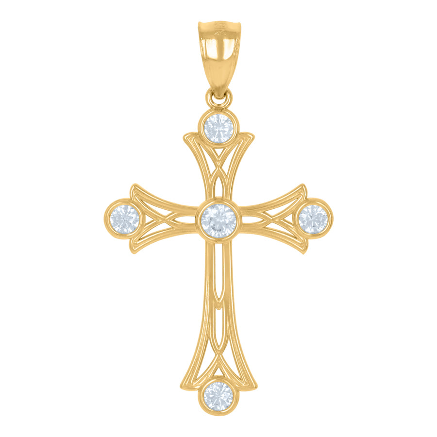 10Kt Gold Cz Pendant