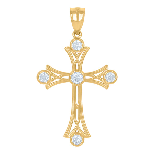 10Kt Gold Cz Pendant