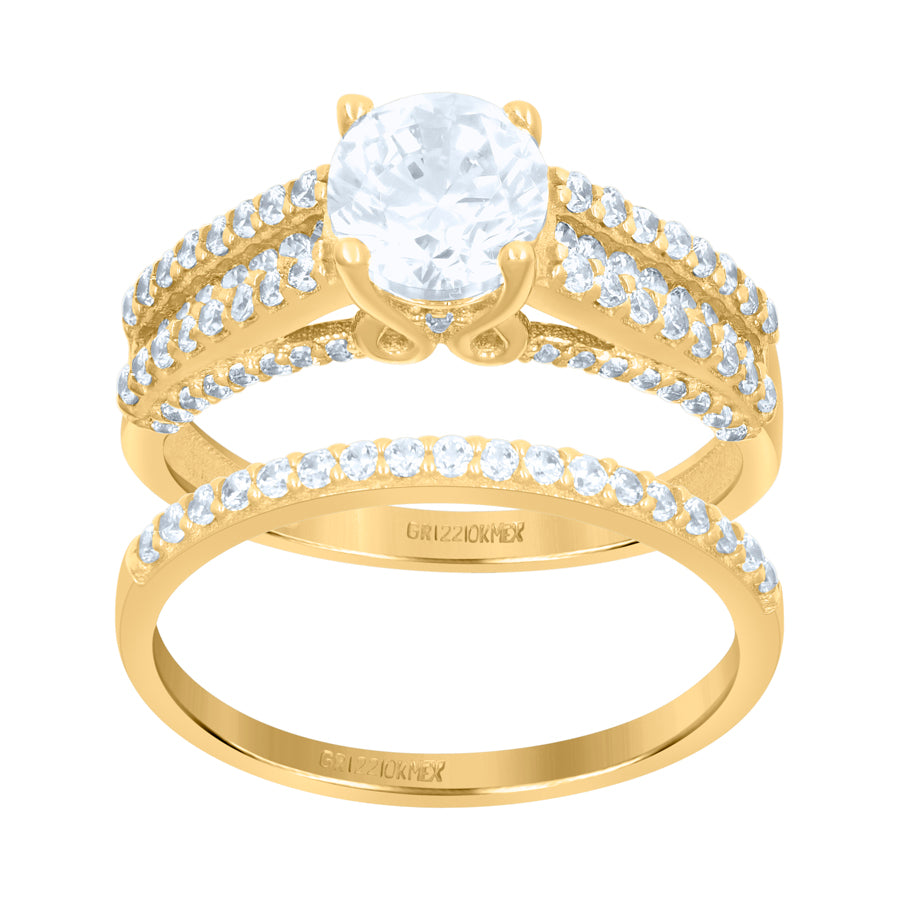 10Kt Gold Cz  Ring