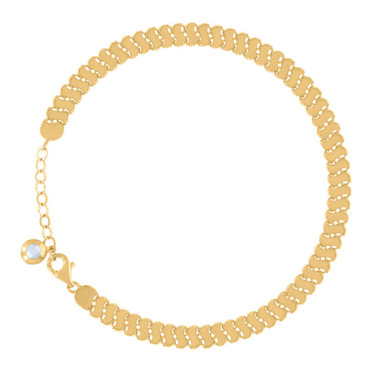 10Kt Gold Turkish Bracelet 8"