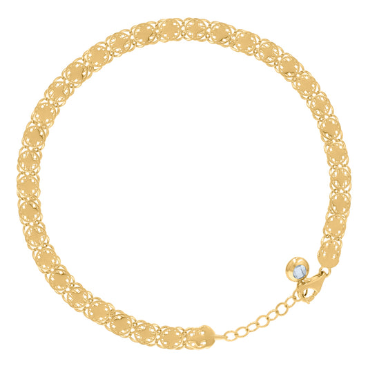 10Kt Gold Turkish Bracelet 8"