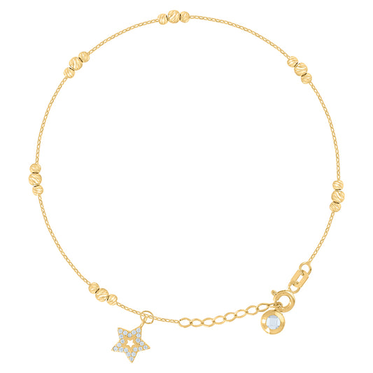 14Kt Gold Bracelet/Anklet 8"
