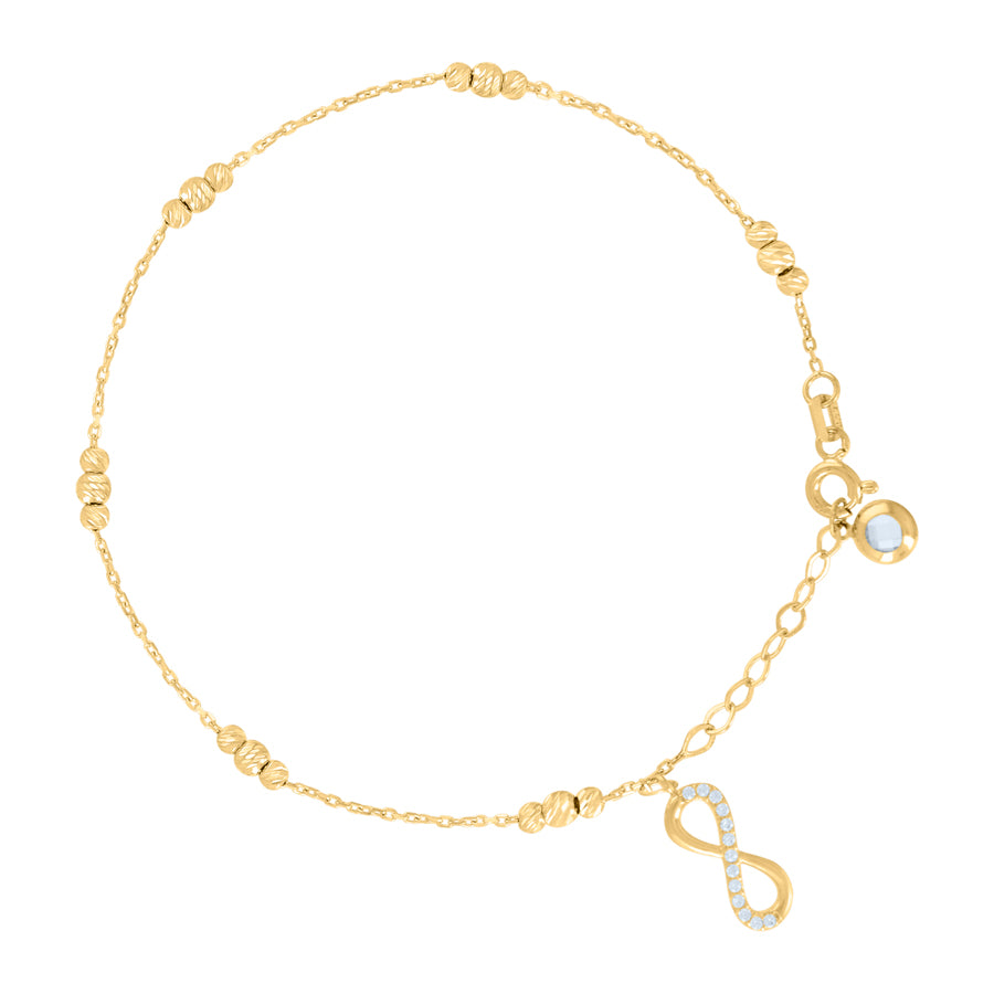14Kt Gold Bracelet/Anklet 8"