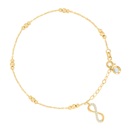 14Kt Gold Bracelet/Anklet 8"