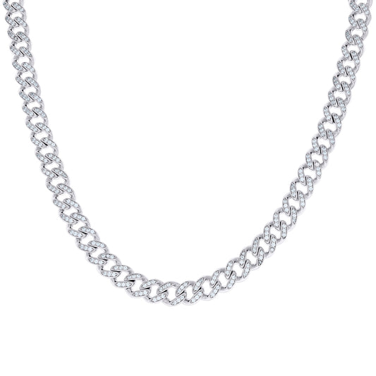 925 Sterling Silver Cz Miami Cuban 9mm