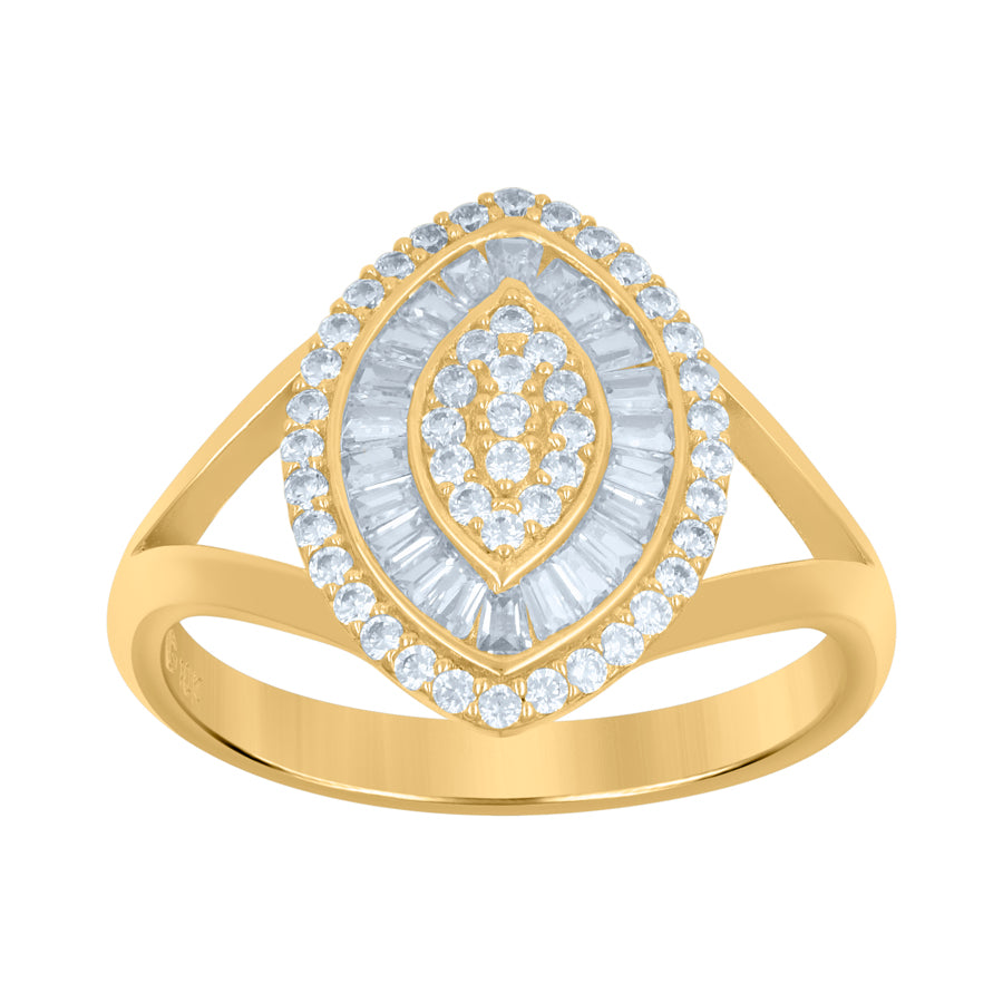 10Kt Gold Cz Ring