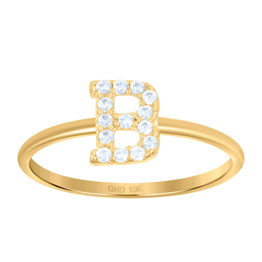 10Kt Gold Turkish Ring Initial Letter "B"