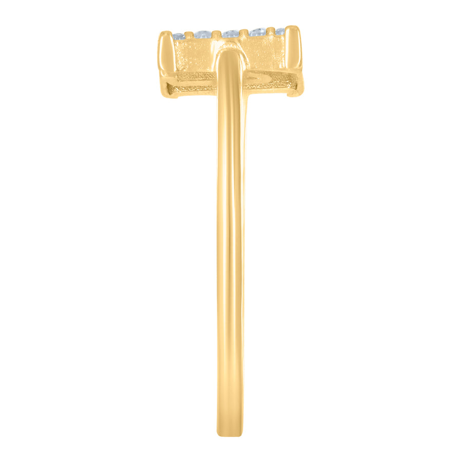 10Kt Gold Turkish Ring Initial Letter "N"
