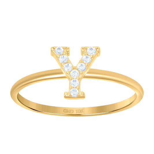 10Kt Gold Turkish Ring Initial Letter "Y"