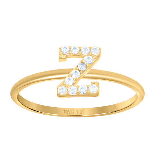 10Kt Gold Turkish Ring Initial Letter "Z"